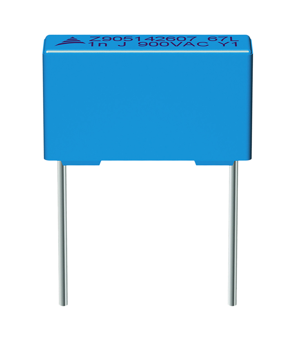 EPCOS B32672L Metallised Polypropylene Film Capacitor, 2 kV dc, 700 V ac, ±5%, 1nF, Through Hole