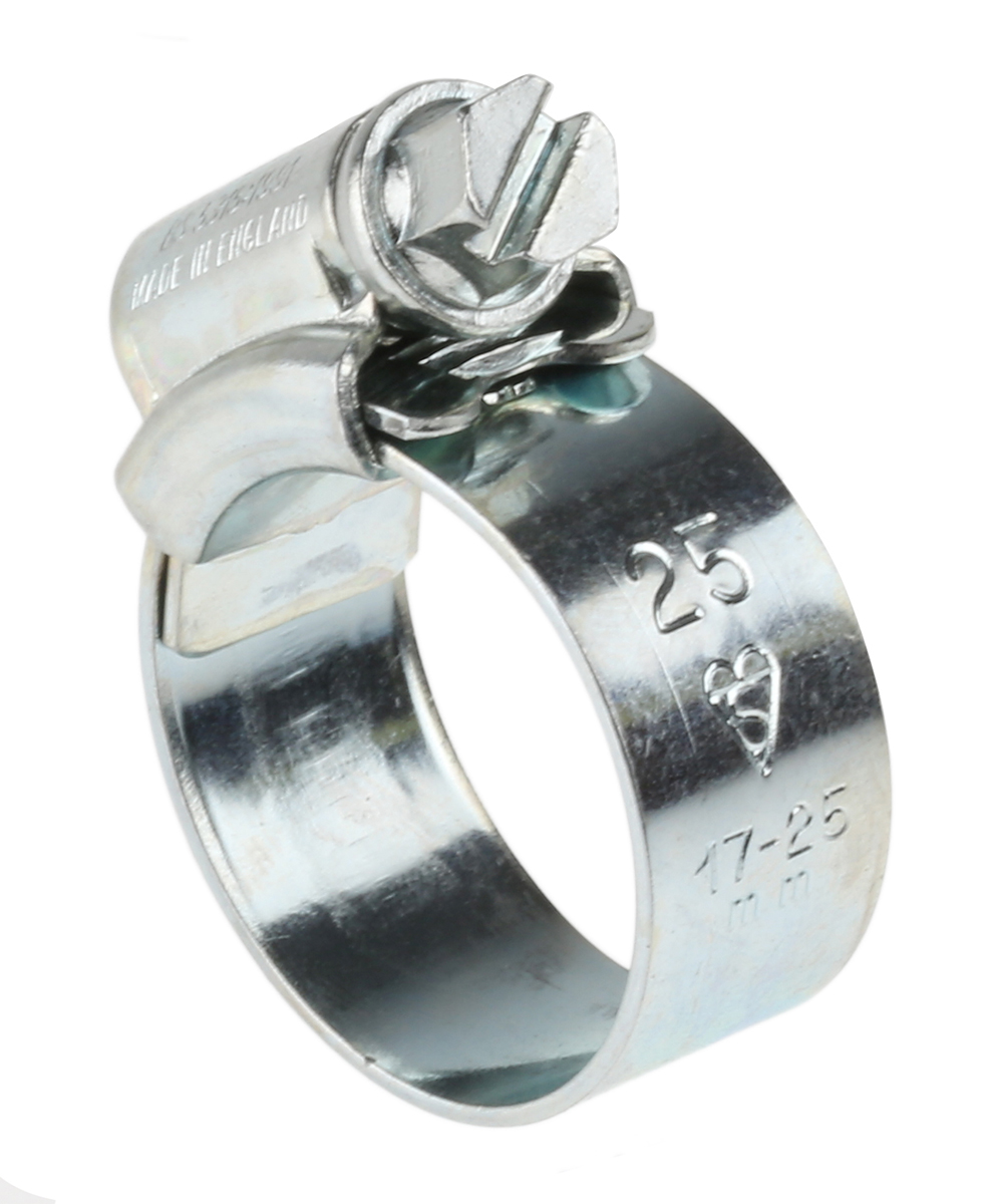 HI-GRIP Steel Slotted Hex Worm Drive, 13mm Band Width, 17 → 25mm ID