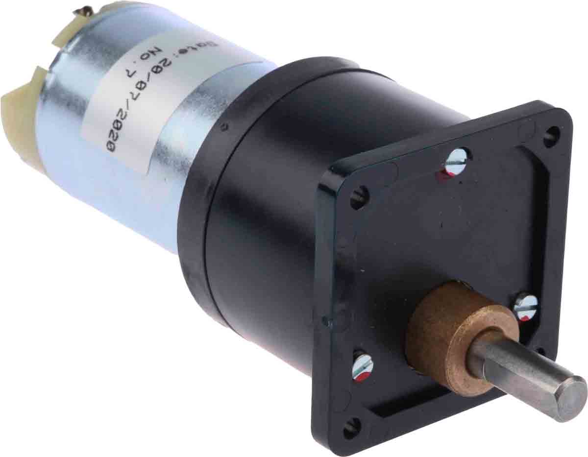 RS PRO Brushed Geared DC Geared Motor, 12 V dc, 600 mNm, 5 rpm, 6mm Shaft Diameter