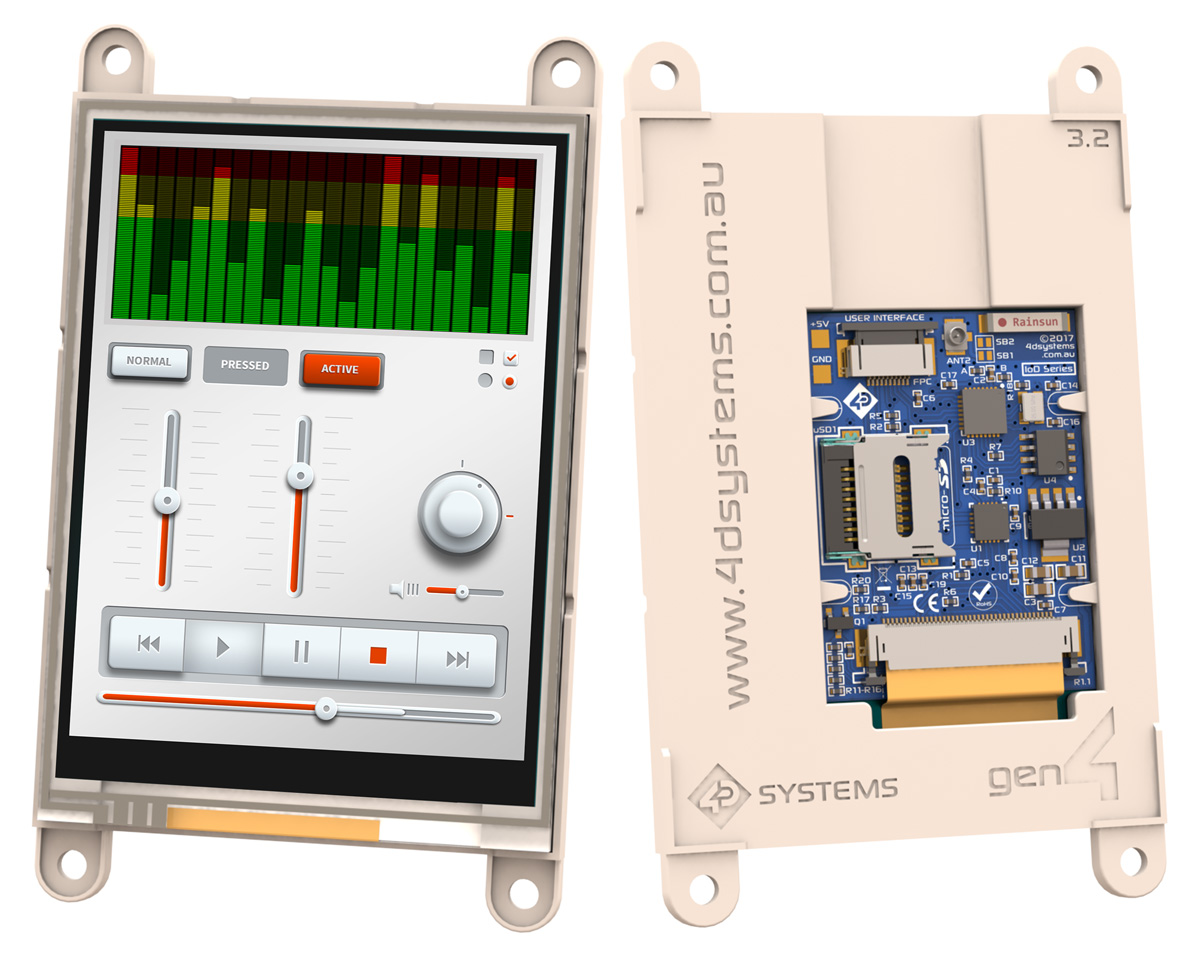 4D Systems SK-gen4-IoD-32T TFT LCD Colour Display / Touch Screen, 3.2in, 240 x 320pixels