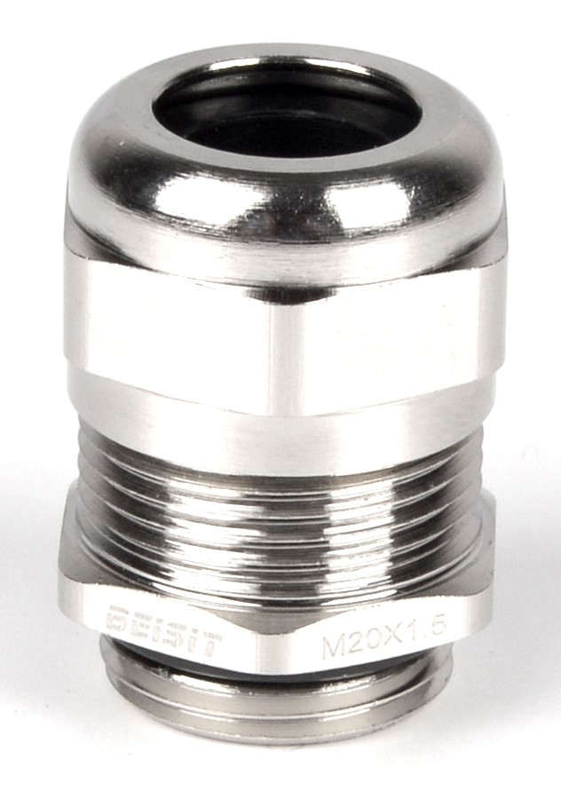 RS PRO Metallic Nickel Plated Brass Cable Gland, M20 Thread, 6mm min., 12mm max., IP68