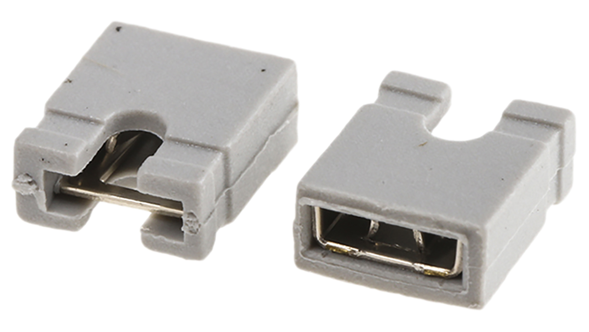 ASSMANN WSW Jumper Female Straight Grey Open Top 2 Way 1 Row 2.54mm Pitch