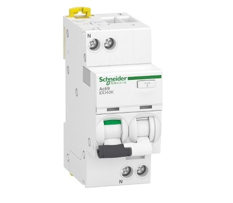 Schneider Electric RCBO, 25A Current Rating, 1P+N Poles, 300mA Trip Sensitivity, Type C, Acti9 Range