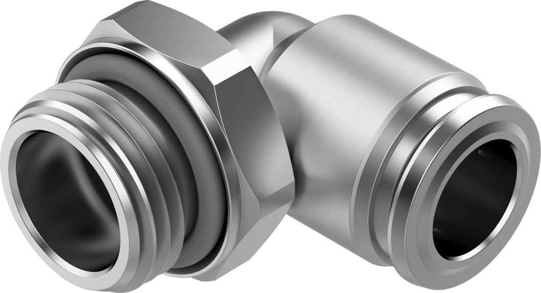 Festo NPQR Series Elbow Threaded-toTube Adaptor, G 1/2 Male to 12 mm, Threaded-to-Tube Connection Style, 8085688