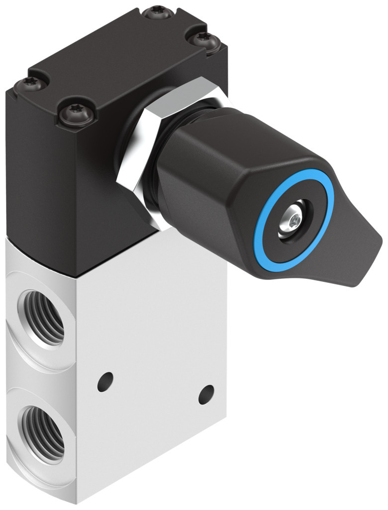 Festo Manual 3/2 double solenoid Pneumatic Manual Control Valve VHEF-ES Series, G 1/4, 2.5mm, 4106815
