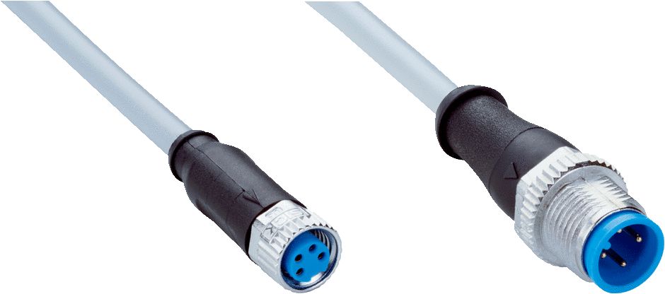SICK Female 4 way M8 to Male 4 way M12 Sensor Actuator Cable, 600 mm