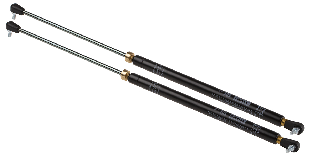 Camloc Steel Gas Strut, with Ball & Socket Joint, 450.0mm Extended Length, 200.0mm Stroke Length