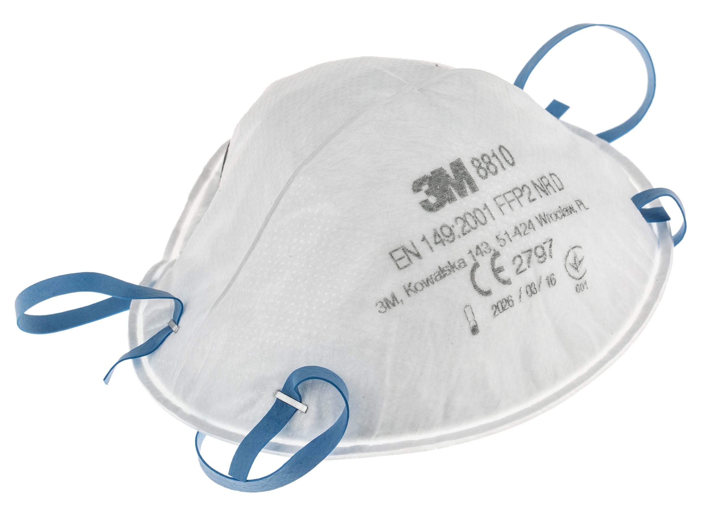 3M 8000 Series Disposable Face Mask for General Purpose Protection, FFP2, Non-Valved, Moulded 20 per Package
