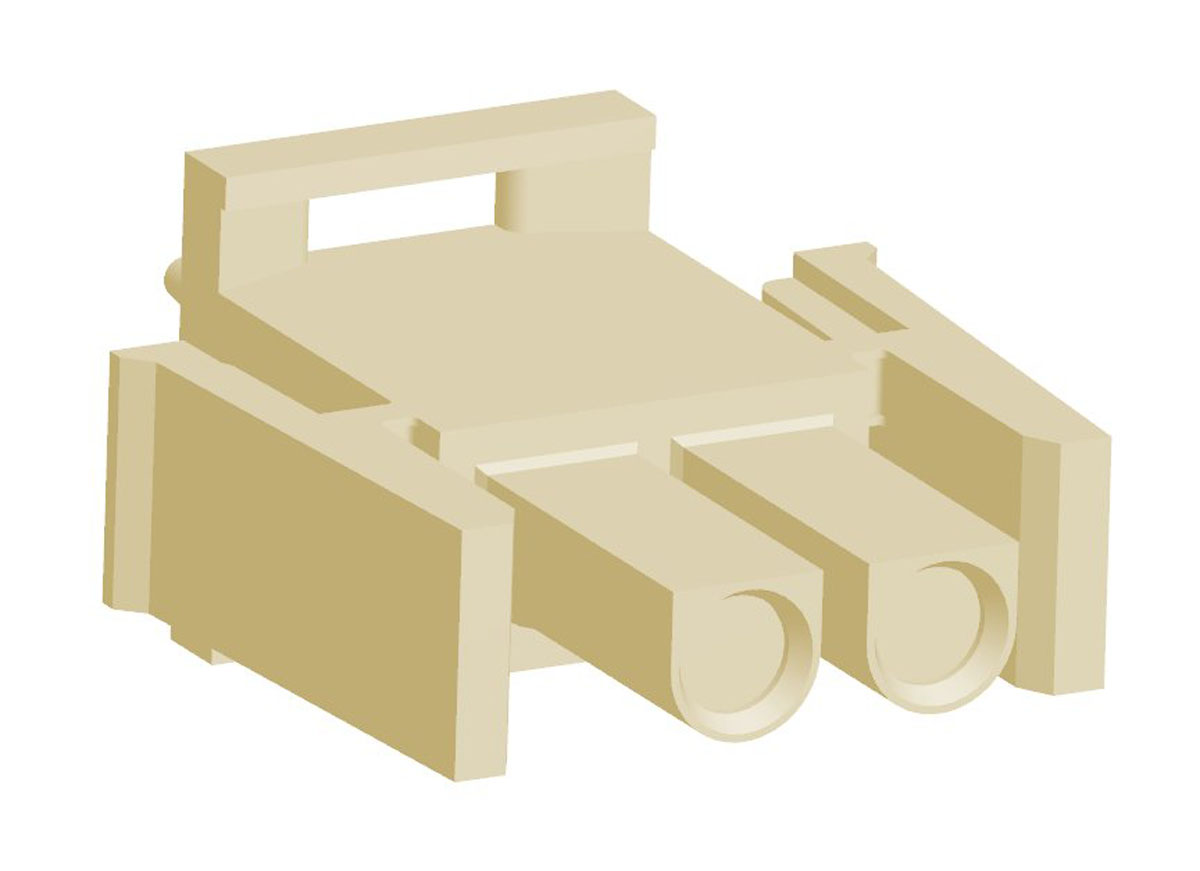 TE Connectivity, Universal MATE-N-LOK Male Connector Housing, 6.35mm Pitch, 2 Way, 1 Row