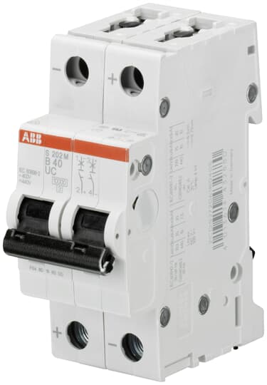 ABB S202M 2CDS2720 MCB, 2P, 16A Curve B, 440V AC, 500V DC, 10 kA Breaking Capacity