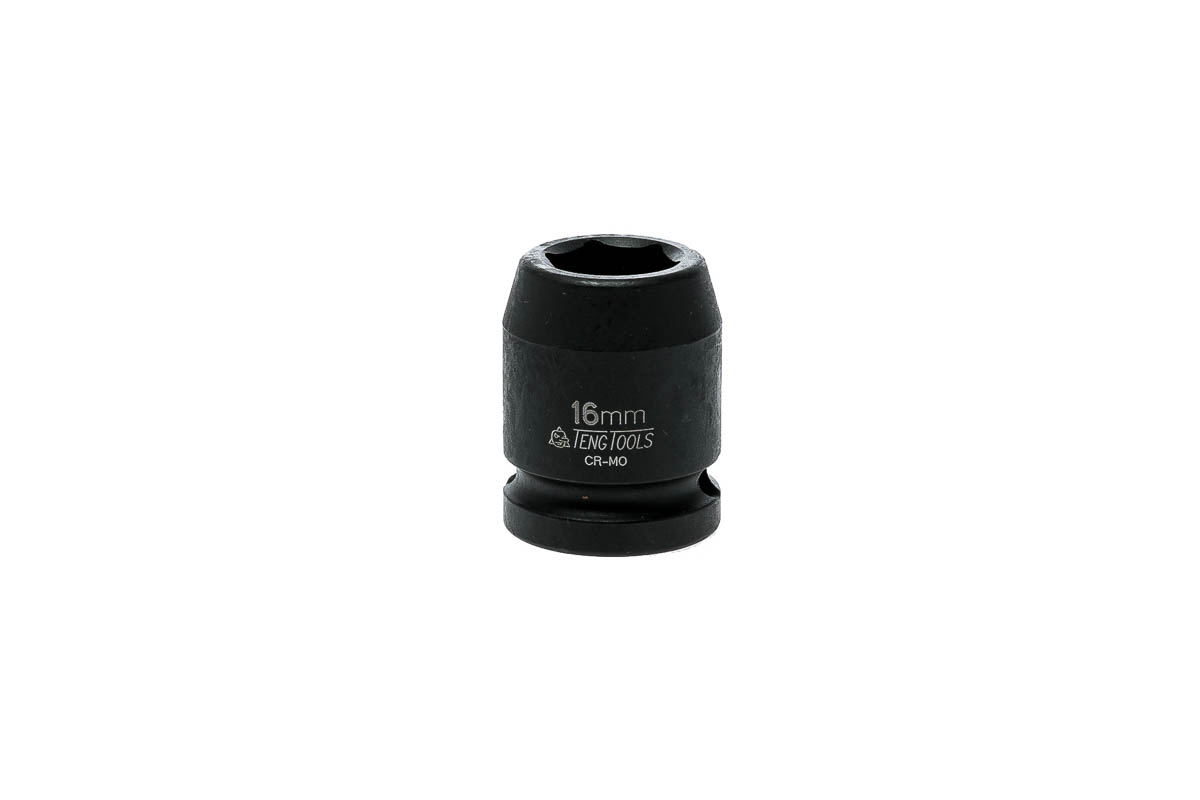Teng Tools 16mm, 1/2 in Drive Impact Socket, 30 mm length