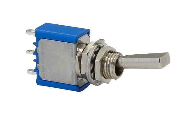 APEM Toggle Switch, Panel Mount, Momentary-Off-Momentary, 1P, Solder Lug Terminal, 125V ac