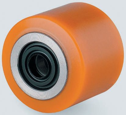 Tente Yellow Polyurethane Sealed Bearings Trolley Wheel, 800kg