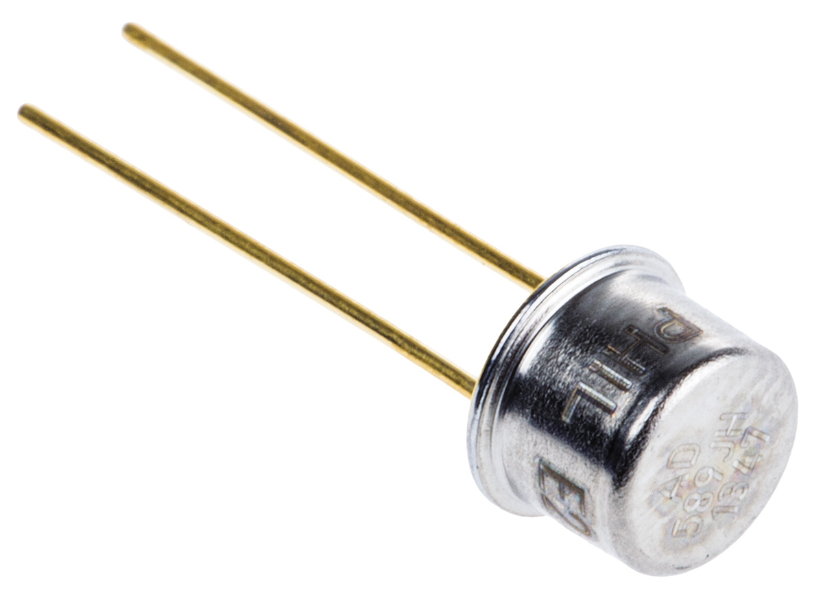 Analog Devices Fixed Shunt Voltage Reference 1.235V ±1.2 % 2-Pin TO-51, AD589JH