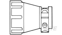 TE Connectivity Black Cable Clamp, Shell Size 13 for use with CPC Series