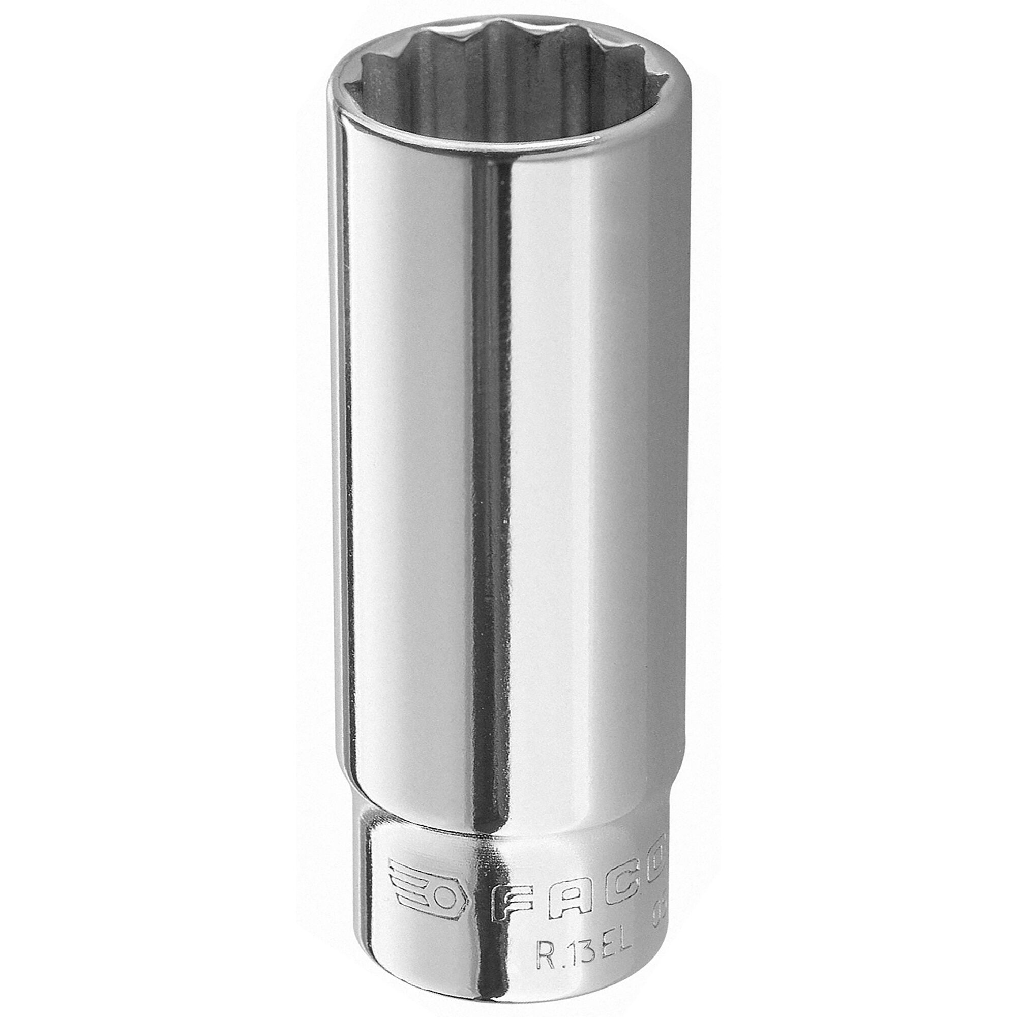 Facom 1/4 in Drive 10mm Long Socket, 12 point, 50 mm Overall Length