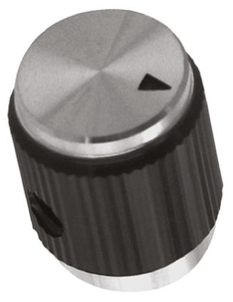 TE Connectivity 13mm Black Potentiometer Knob for 3.2mm Shaft, KN501BA1/8