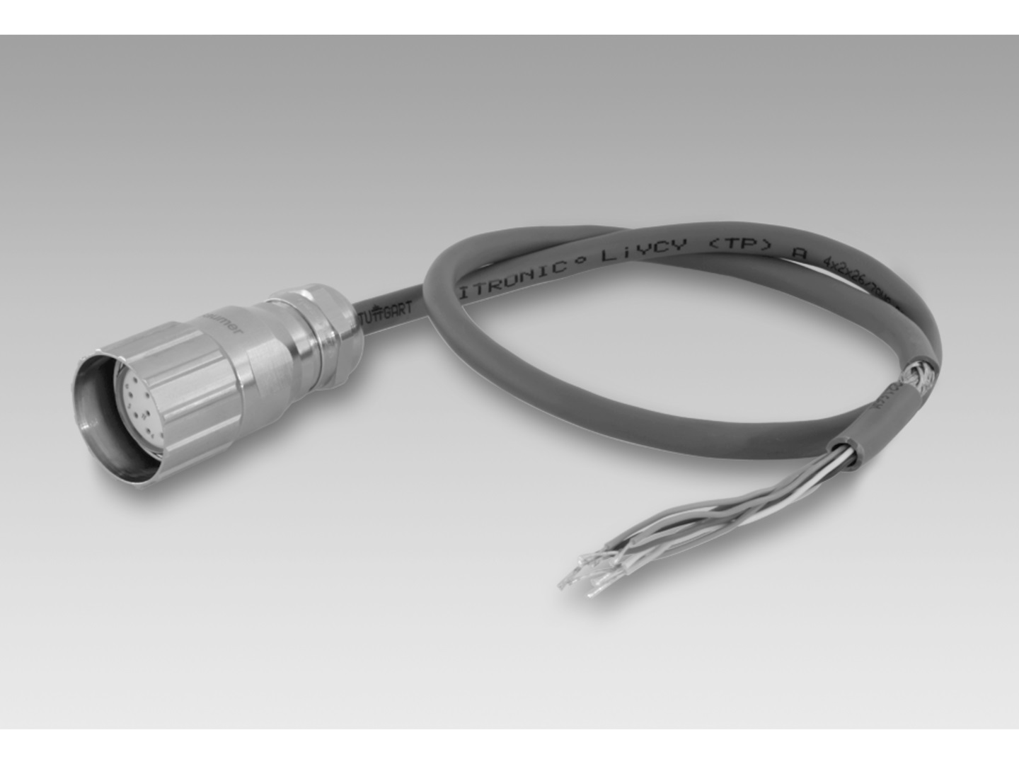 Baumer Female 12 way M23 to 8 way M12 Sensor Actuator Cable, 2 m