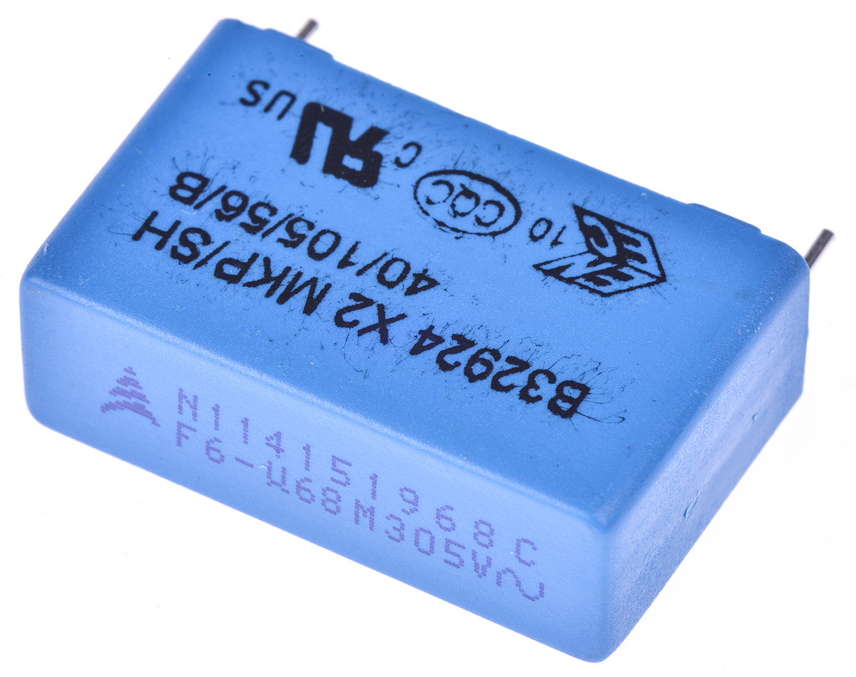 EPCOS B32926C Metallised Polypropylene Film Capacitor, 305 V ac, 630 V dc, ±20%, 680nF, Through Hole