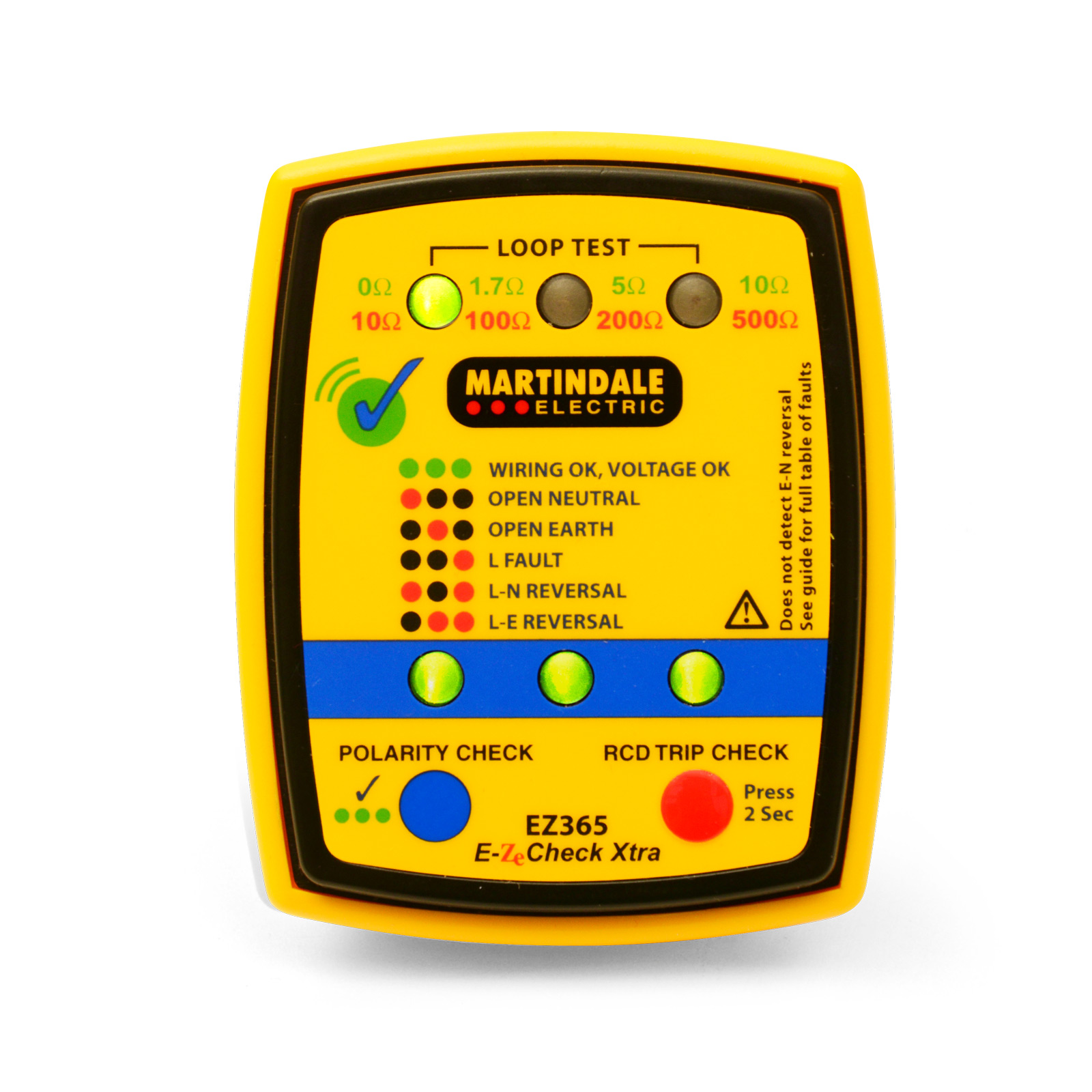 Martindale, Model EZ365 Socket Tester 30mA 230V CAT III 300V