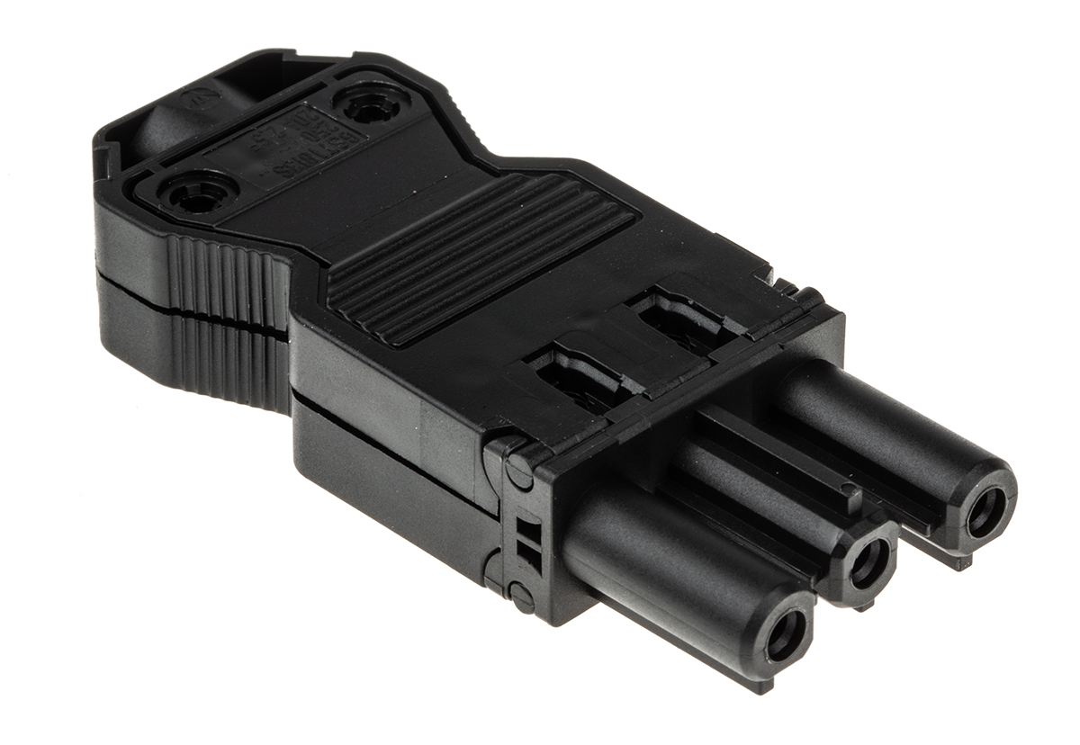 Wieland GST18i3 Series Mini Connector, 3-Pole, Female, Cable Mount, 20A, IP40