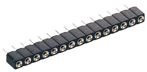 6 Way Preci-Dip Straight Through Hole 2.54mm SIL Socket, Solder, 3A 100 V ac, 150 V dc
