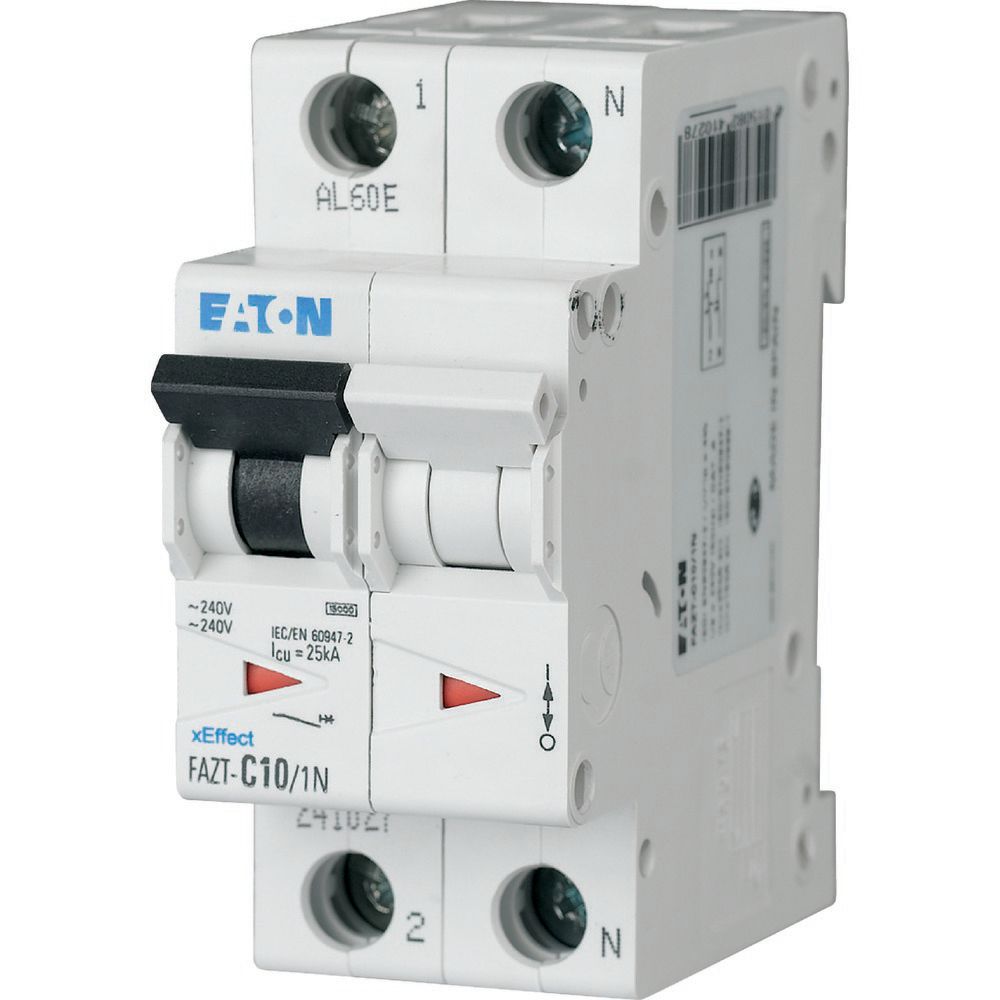 Eaton xEffect xEffect - FAZ-T MCB, 1+N, 40A Curve B, 230V AC, 60V DC, 15 kA Breaking Capacity