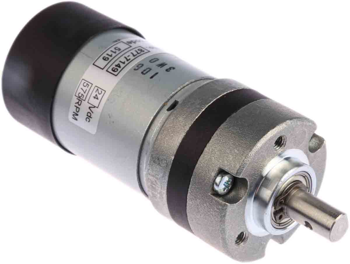 Micromotors Brushed Geared DC Geared Motor, 22.8 W, 24 V dc, 20 Ncm, 575 rpm, 8mm Shaft Diameter
