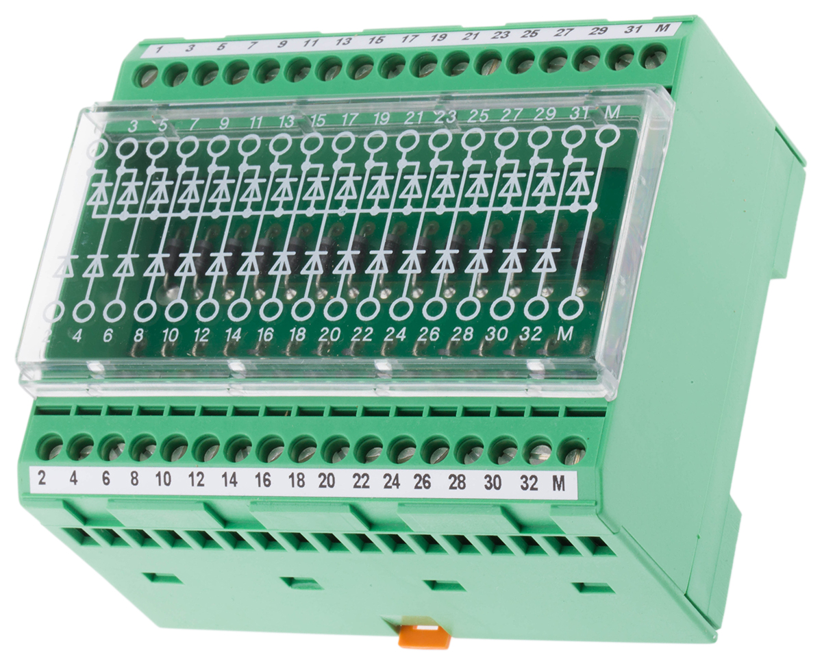 Phoenix Contact 2954785 EMG 90-DIO 32M/LP Series Green, 0.2 → 4mm², Screw Termination