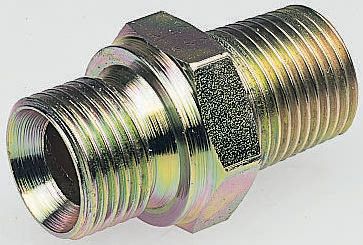 Parker Hydraulic Straight Threaded Adaptor G 1 Male to R 1 Male, 16F3MK4S