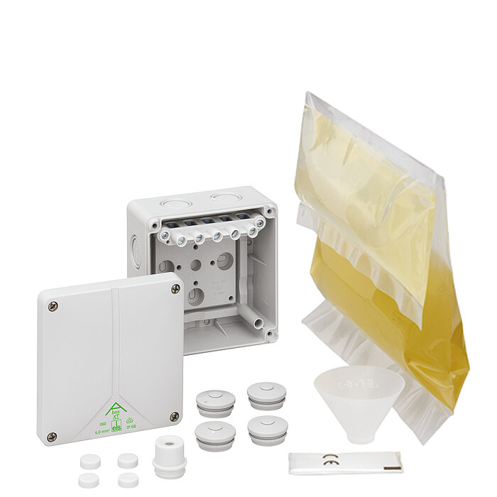 Spelsberg Abox XT 060 Series Grey Polycarbonate Junction Box, IP68, 5 Terminals, 110 x 110 x 67mm