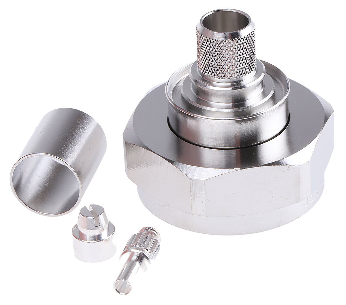 Telegartner, Plug Cable Mount 7/16 Connector, 50Ω, Crimp Termination, Straight Body