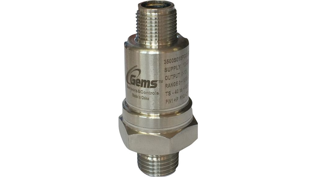 Gems Sensors 3500 Series Pressure Sensor, 0bar Min, 10bar Max, Voltage Output, Gauge Reading