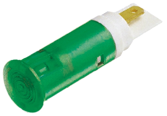 Signal Construct Green Panel Mount Indicator, 130V, 10mm Mounting Hole Size