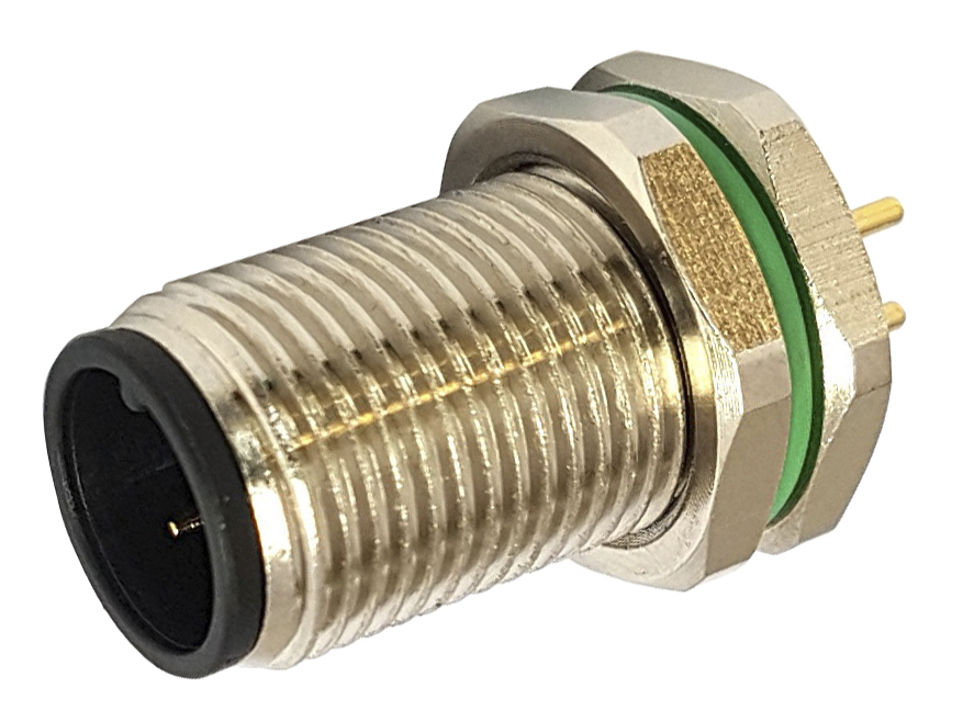 Bulgin Circular Connector, 5 Contacts, Rear, M12 Connector, Socket, Male, IP67, Buccaneer M12 Series