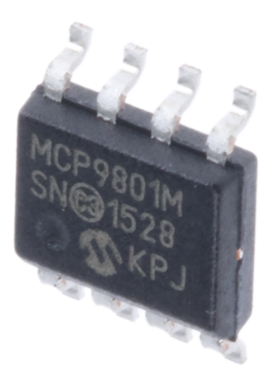 Microchip Temperature Converter, Digital Output, Surface Mount, Serial-I2C, SMBus, ±0.5°C, 8 Pins