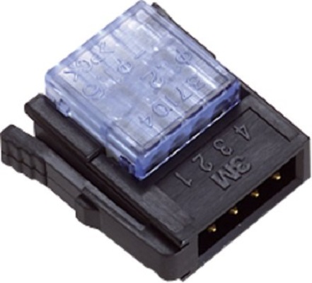3M 371 Series Terminal Plug, 4-Way, 3A, 20 → 26 AWG Wire, IDC Termination