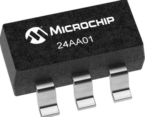 Microchip 24AA01T-I/OT,  1 kB EEPROM 5-Pin SOT-23 2 Wire I2C
