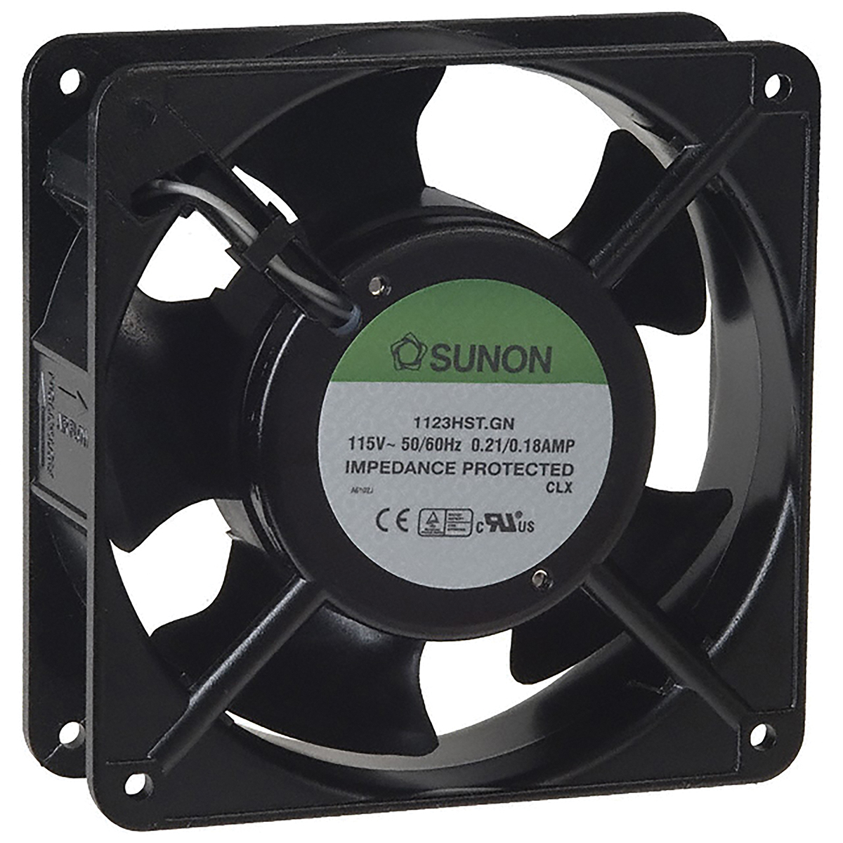 Sunon SF Series Axial Fan, 115 V ac, AC Operation, 147.8m³/h, 20W, 210mA Max, 119 x 119 x 38mm