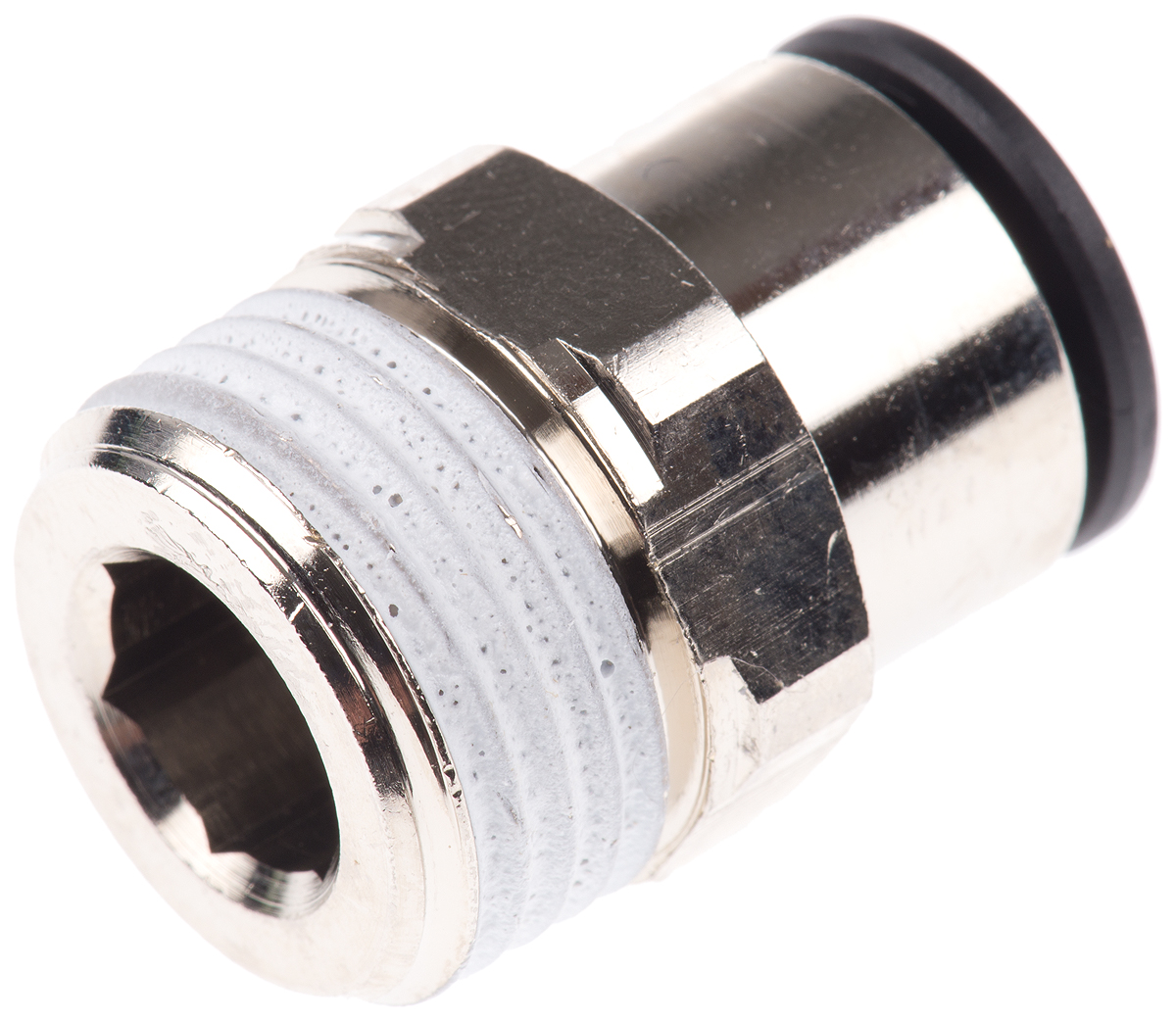 Legris LF3000 Series Straight Threaded Adaptor, R 1/2 Male to Push In 12 mm, Threaded-to-Tube Connection Style