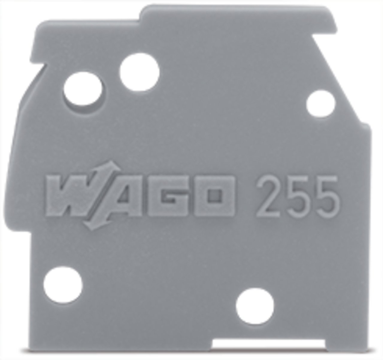 WAGO 255 Series End Plate for Use with Rail Mount Terminal Blocks