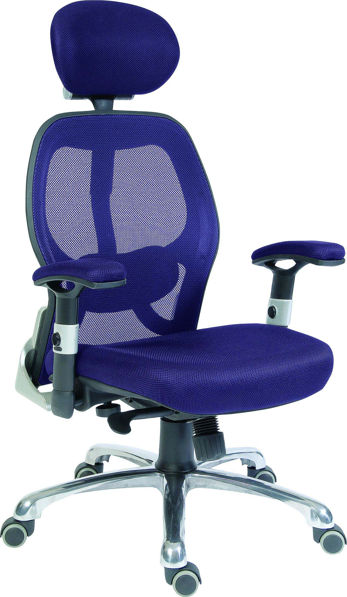 RS PRO Blue Fabric Executive Chair, 150kg Weight Capacity