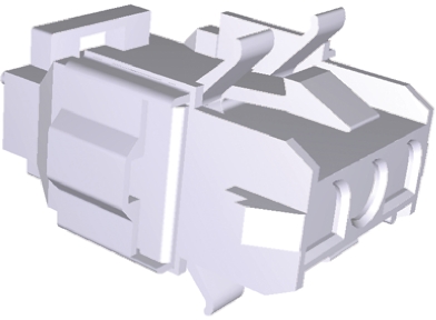 TE Connectivity, Universal MATE-N-LOK Female Connector Housing, 6.35mm Pitch, 3 Way, 1 Row