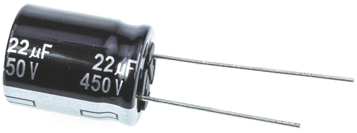 Panasonic 22μF Aluminium Electrolytic Capacitor 450V dc, Radial, Through Hole - EEUEE2W220S