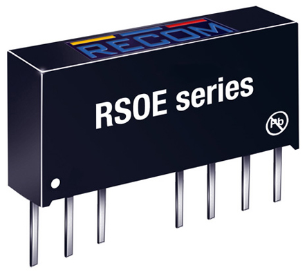 Recom RSOE DC-DC Converter, 5V dc/ 200mA Output, 18 → 36 V dc Input, 1W, Through Hole, +80°C Max Temp -40°C Min