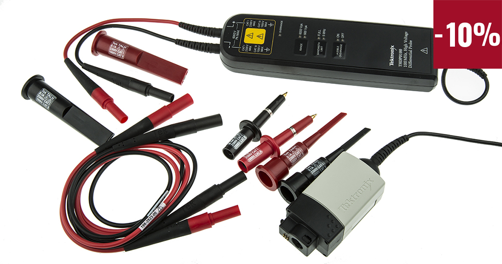 Tektronix THD Series THDP0100 Oscilloscope Probe, Differential Type, 100MHz, 1:100, 1:1000, BNC Connector