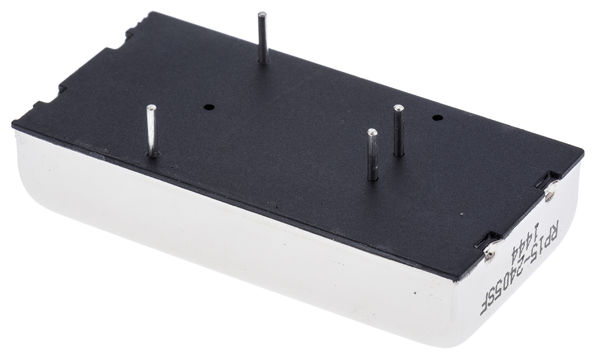 Recom RP15-F DC-DC Converter, 5V dc/ 3A Output, 18 → 36 V dc Input, 15W, Through Hole, +85°C Max Temp -40°C Min