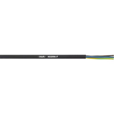 Lapp Flexible Multicore 1 mm² 3 Core Power Cable, Black Rubber, 50m