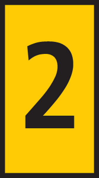 HellermannTyton WIC1 Cable Markers, Yellow, Pre-printed "2", 2 → 2.8mm Cable, 561-01624 WIC1-2-PA66-YE
