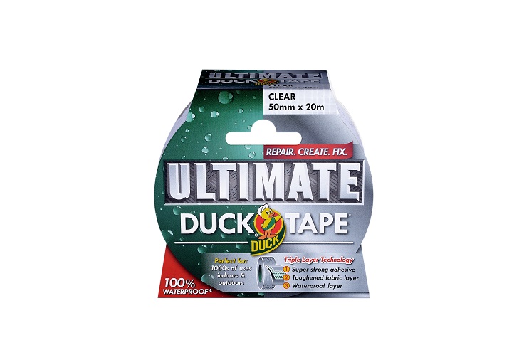 DUCK TAPE Duck Tape 222150 Duct Tape, 20m x 50mm, Clear, Gloss Finish